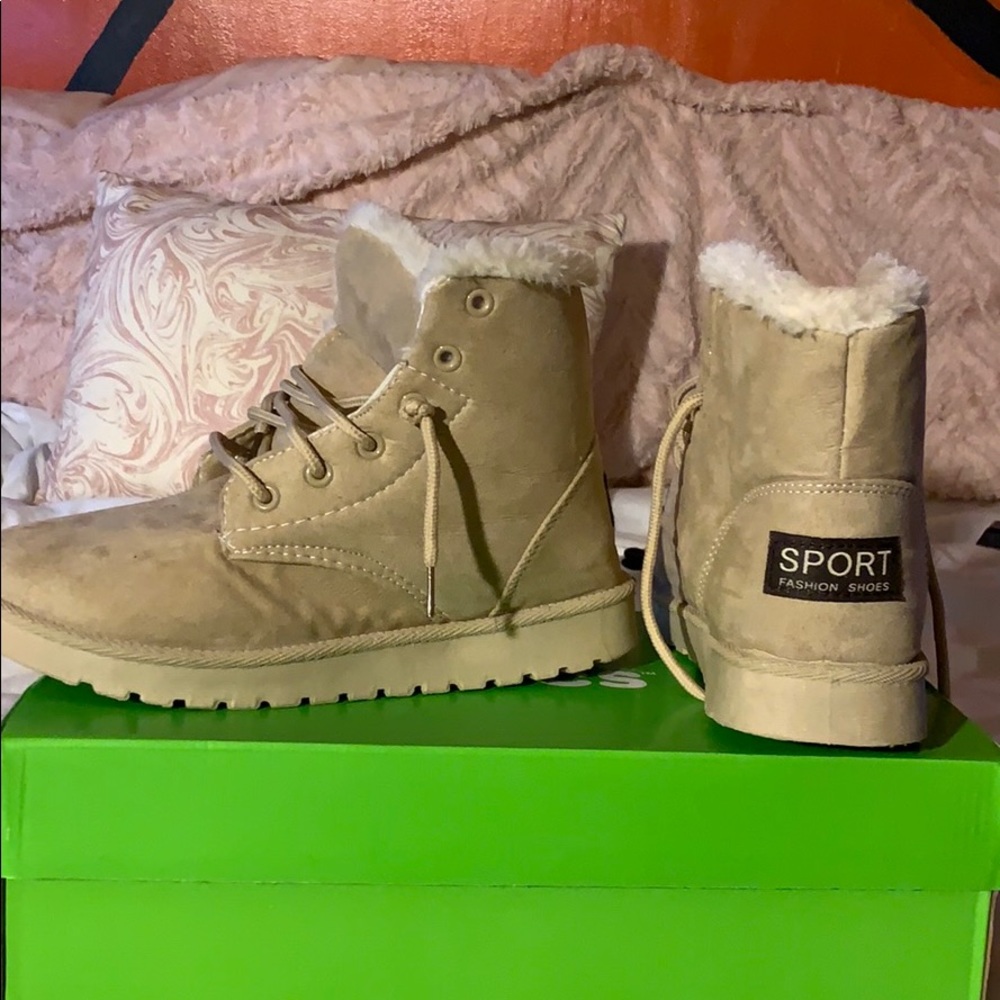 Cream colored boots